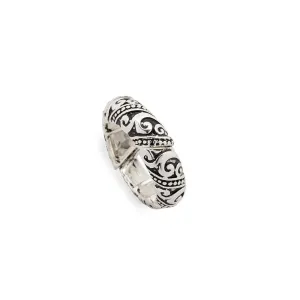 Antique Silver Stretch Ring Curl