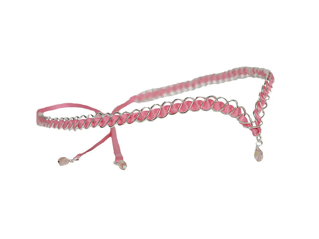 Braided Ribbon Crown - Silver