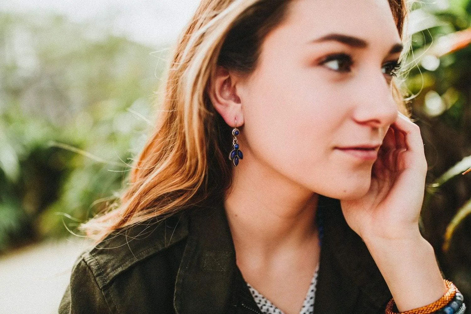 Dangling Lapis Earrings