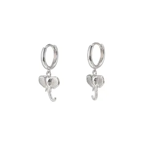 Elephant Huggie Hoop Earrings