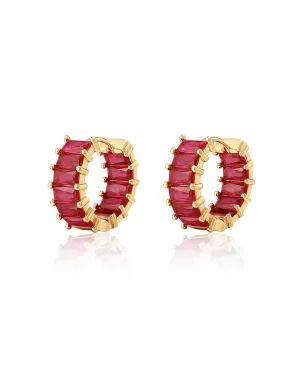 Emerald Ballier Huggies- Ruby Red- Gold
