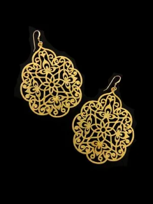 Moroccan Gold Filigree Earrings