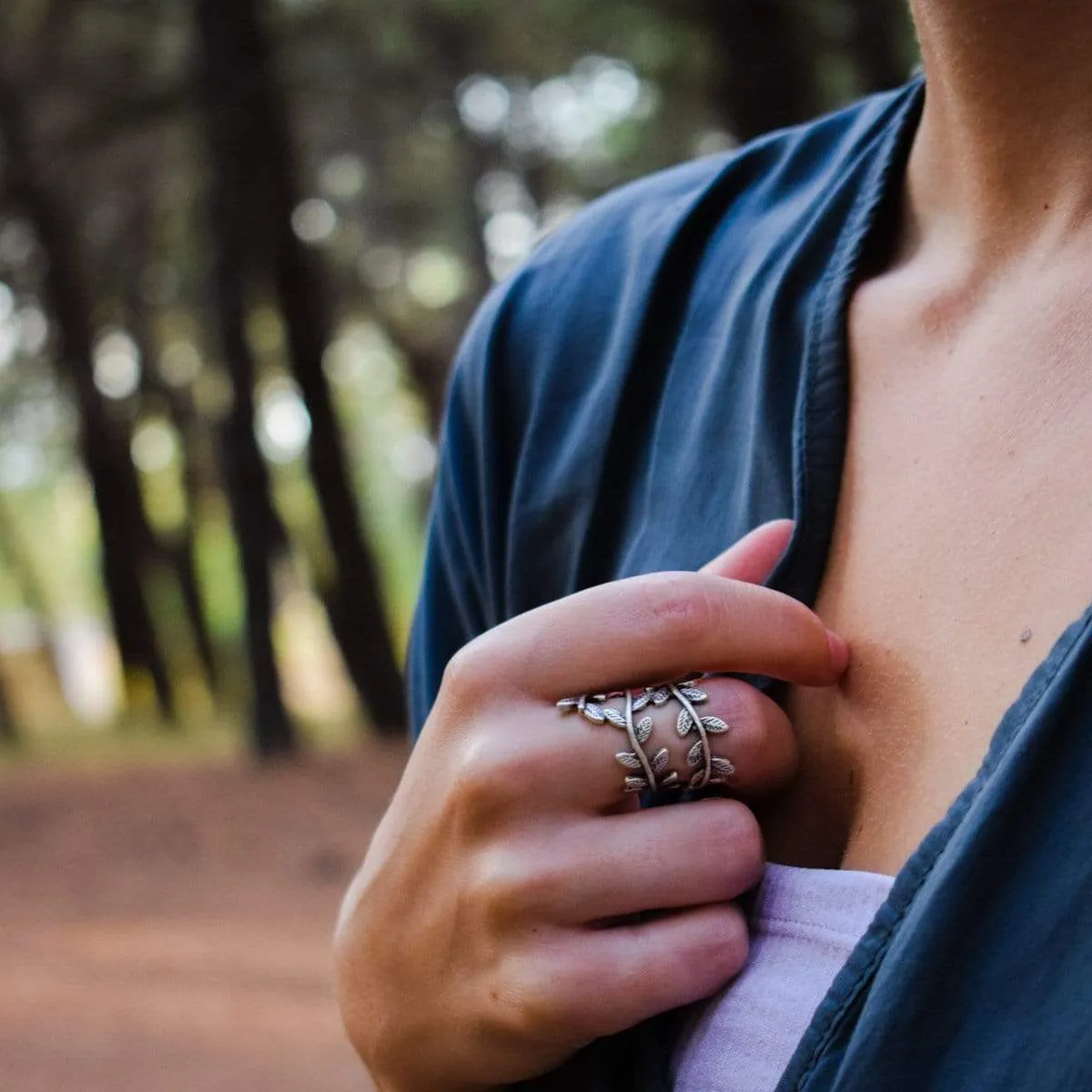 Olive Crown Ring