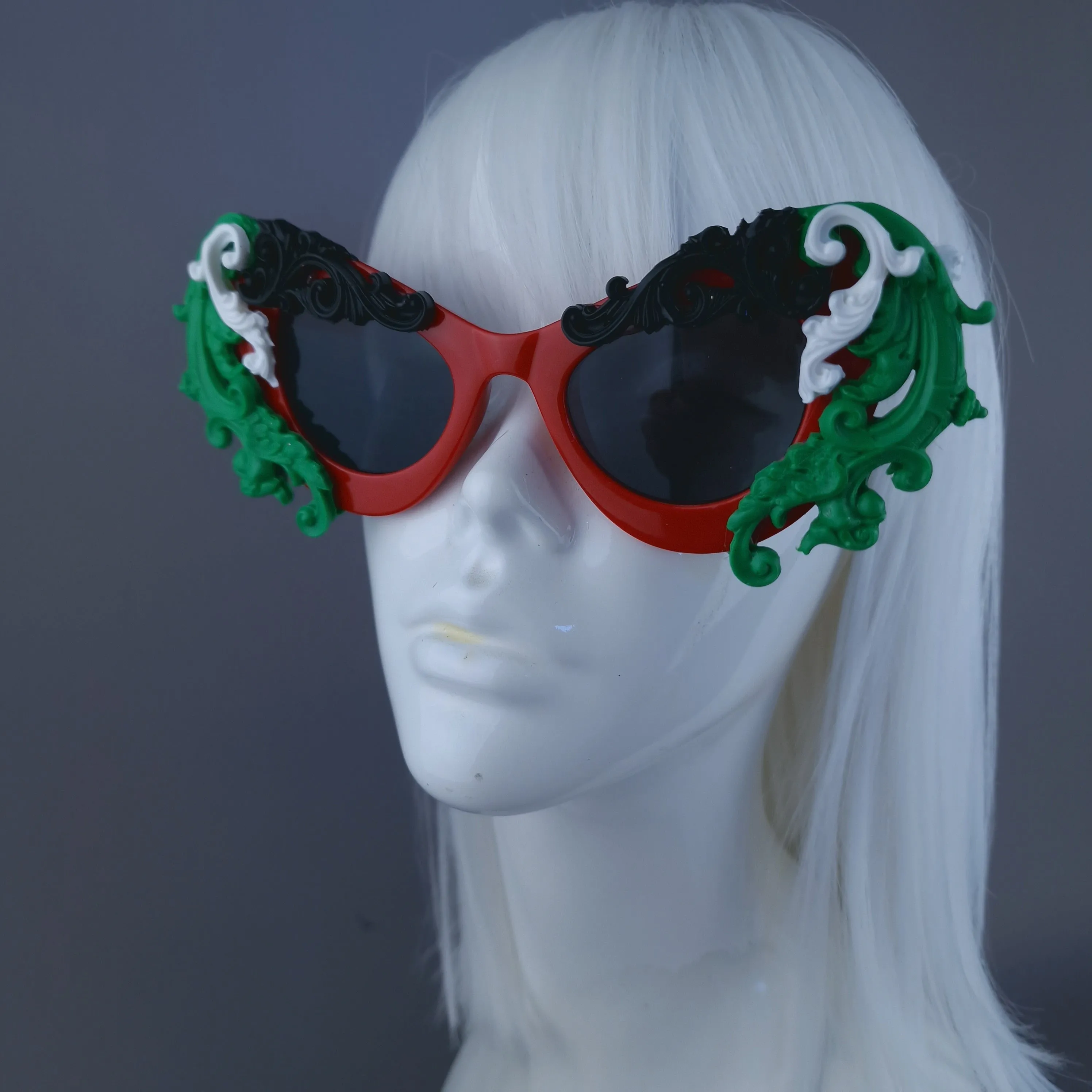 "Gaza" Cat Eye Filigree Sunglasses
