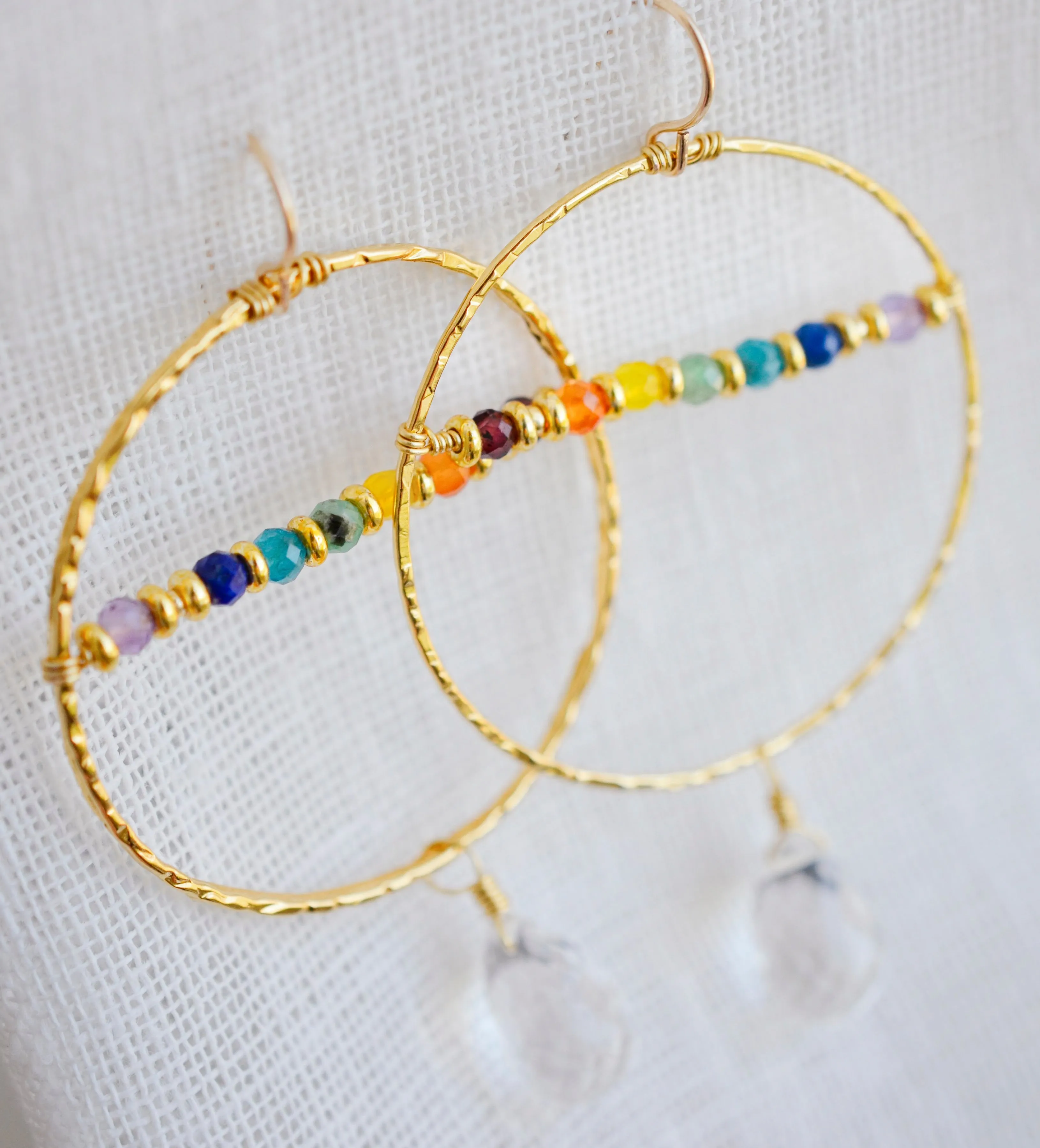 Rainbow Joie Hoop Earrings