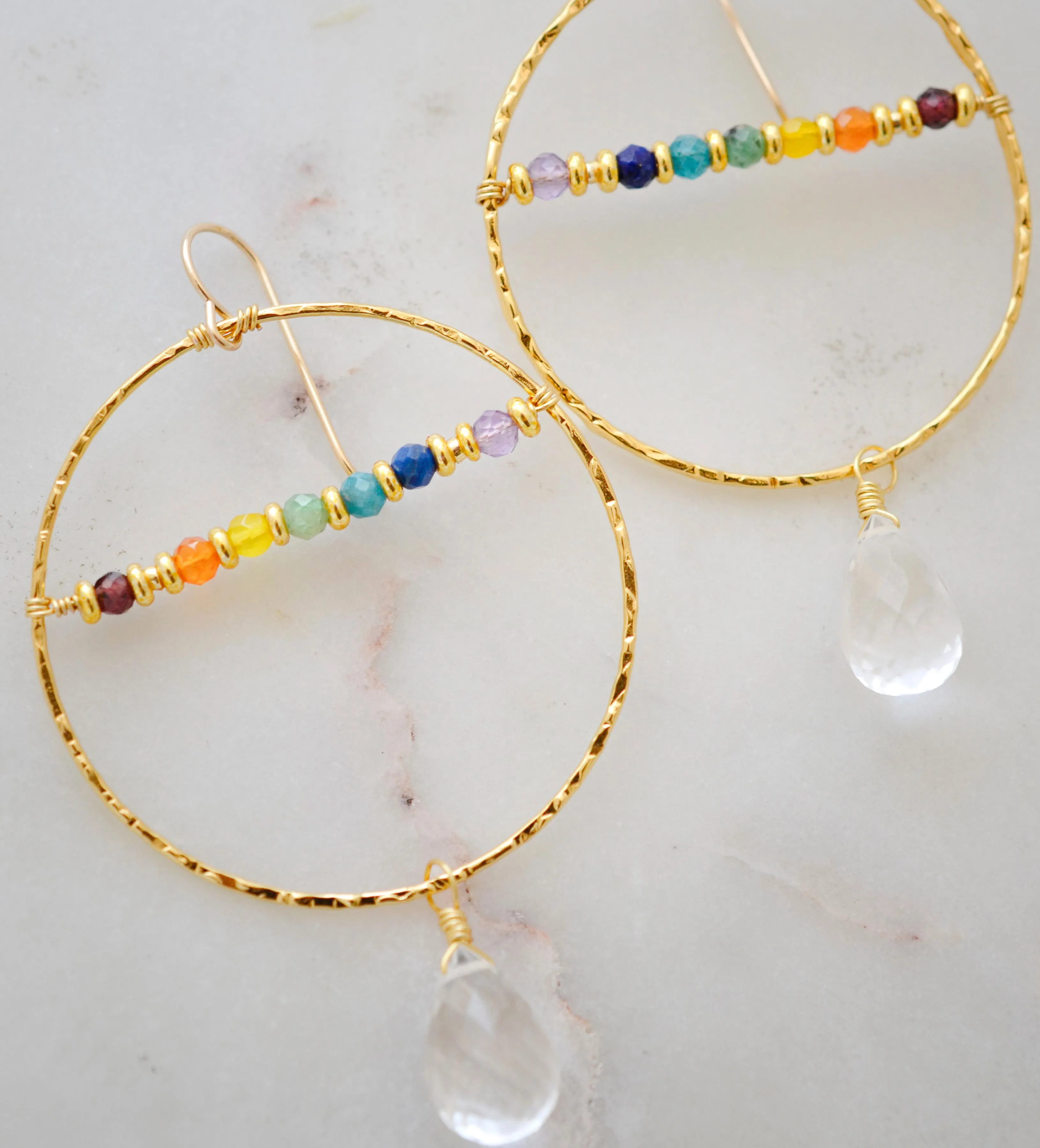 Rainbow Joie Hoop Earrings