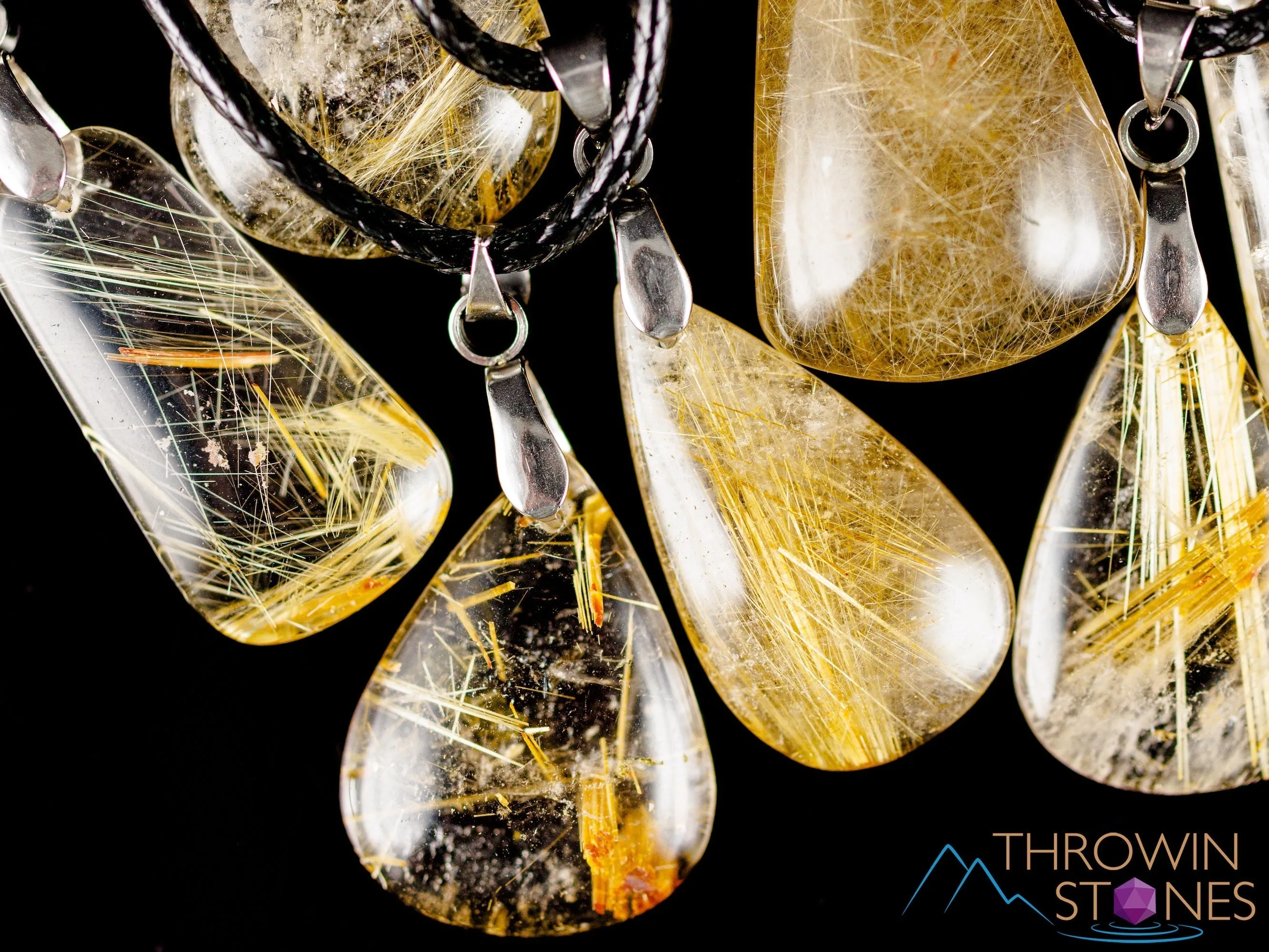 RUTILATED QUARTZ Crystal Necklace - Pendant Necklace, Handmade Jewelry, Healing Crystals and Stones,  E1590